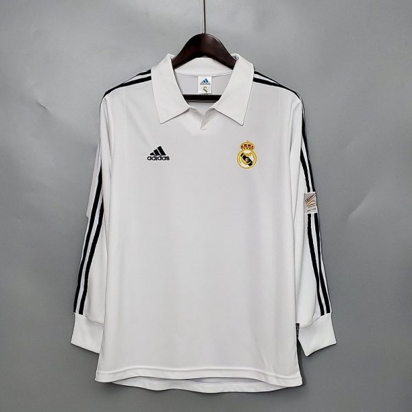 Real Madrid 2002 Uzun Kollu  İç Saha Retro Forma