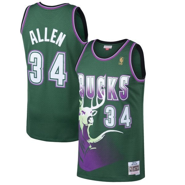 Milwaukee Bucks Ray Allen Retro Forması