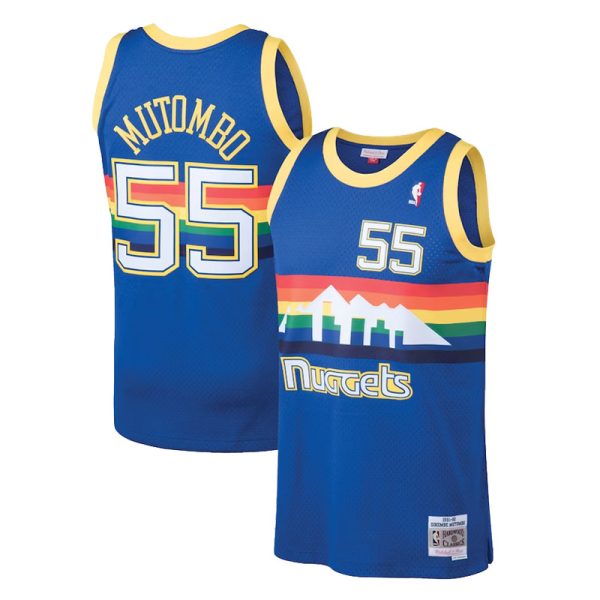 Dikembe Mutombo Denver Nuggets Retro Mavi Forma