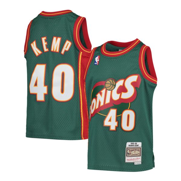 Shawn Kemp Seattle Supersonics Retro Yeşil Forma