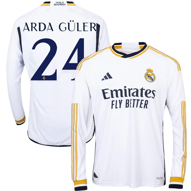 Arda Güler Real Madrid 2023/24 Uzun Kollu İç Saha Forma 1 Arda Güler Real Madrid 2023/24 Uzun Kollu İç Saha Forma