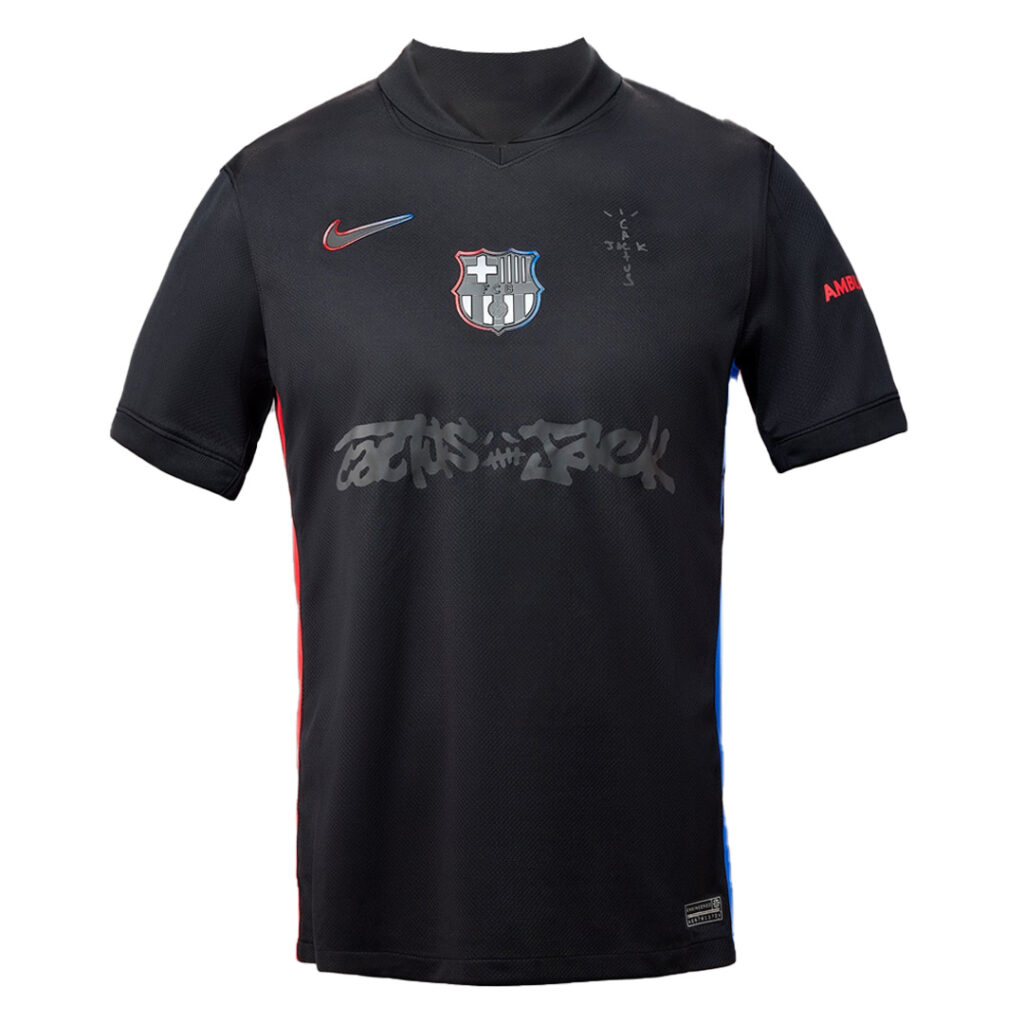 Barcelona 24 25 Travis Scott Deplasman Away Jersey Forma Siyah Cactus Jack Formasi Kit