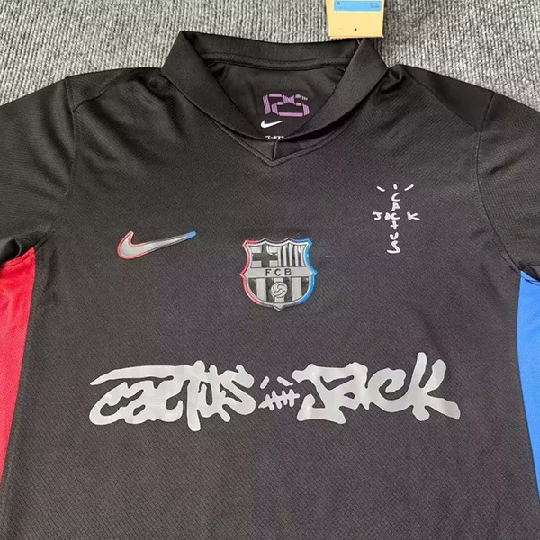 Barcelona 2024/25 Travis Scott Cactus Jack Siyah Deplasman Forma 3 Barcelona 2024/25 Travis Scott Cactus Jack Siyah Deplasman Forma - Görsel 3