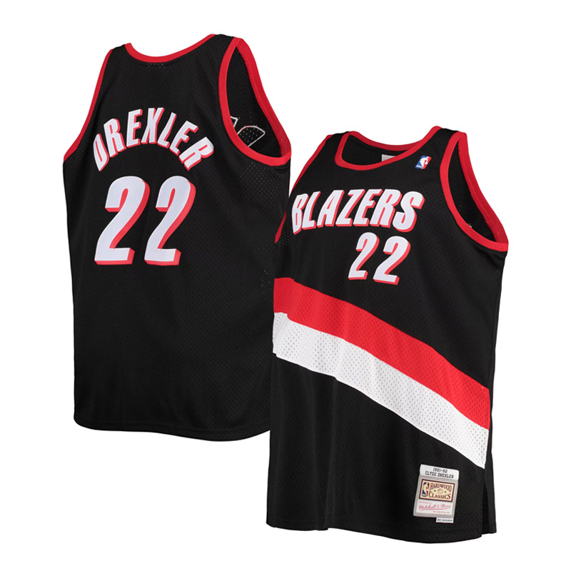 clyde drexler portland trail blazers 91 92 siyah forma