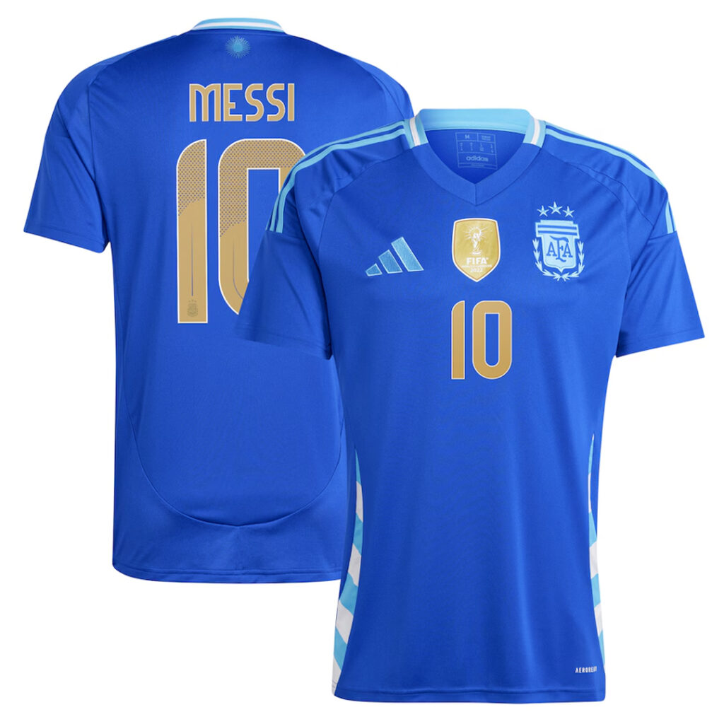 messi arjantin 2024 deplasman forma fifa gold patch