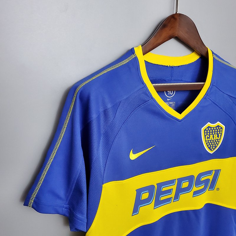 Boca Juniors 03/04 İç Saha Retro Forma - Görsel 4