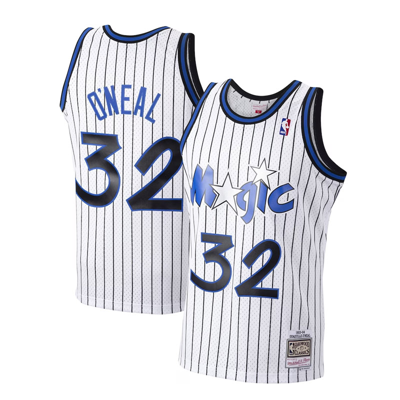 shaq orlando magic 93 94 beyaz forma